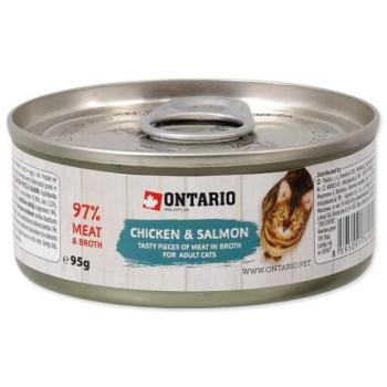 Ontariói konzerv csirkedarabok és lazac 95g kép