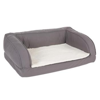 Ortopédiai kutyakanapé, szürke- M: H 90 x Sz 60 x M 30 cm kép
