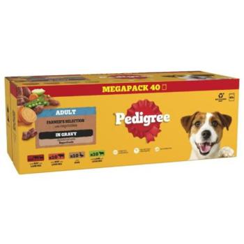 Pedigree Megapack alutasak Adult Mix 40x100g nedves kutyaeledel válogatás kép