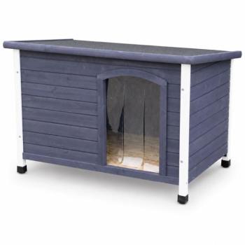 Pepita hőszigetelt lapostetős Kutyaház 115x76x80cm XL - Antracit, Fehér kép