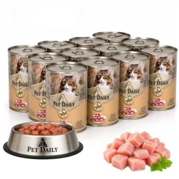 Pet Daily Cat teljes értékű nedves macskaeledel multipack, szárny... kép