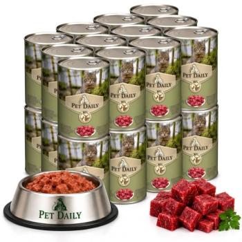 Pet Daily Cat teljes értékű nedves macskaeledel multipack, vadas 24x415g kép
