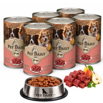 Pet Daily Dog teljes értékű nedves kutyaeledel multipack, marha é...
