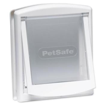PetSafe műanyag ajtó átlátszó fehér csappantyúval, kivágással 18,5x15,8 cm kép