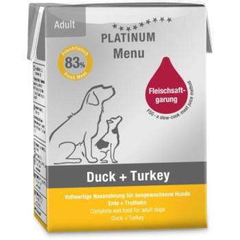 PLATINUM Adult duck & turkey 185 g kép