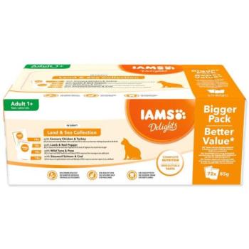 Pouch Iams Tengeri és szárazföldi húsok mártással, 6120 g-os gyűjtőcsomagolás kép