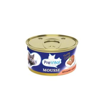 PreVital Mousse Adult macskakonzerv - lazac 3 x 85 g kép