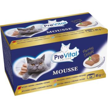 PreVital Mousse Adult macskakonzerv válogatás - marha, csirke, tonhal, lazac 4 x 85 g kép