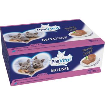 PreVital Mousse Kitten macskakonzerv válogatás - borjú, tengeri hal 12 x 85 g kép
