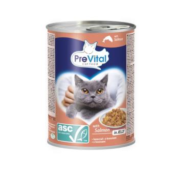 PreVital nedves állateledel felnőtt macskáknak - ASC lazac zselében 12 x 415 g kép
