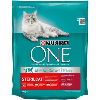 Purina One Bifensis Sterilcat teljes értékű állateledel felnőtt macskák számára - marhával 0,8 kg kép