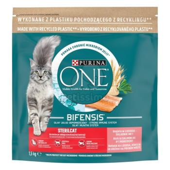 Purina One Sterilcat lazacban és búzában gazdag száraz macskaeledel 750 g kép