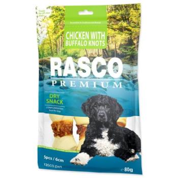 Rasco Premium csemege bivalybőr csirkehúsba csomagolva, csomók 6cm 80g kép