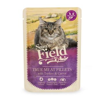 Sam's Field True Meat Fillets - Turkey & Carrot alutasakos eledel 24 x 85 g kép