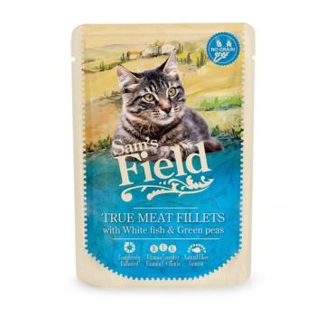 Sam's Field True Meat Fillets - White fish & Green peas alutasakos eledel 6 x 85 g kép