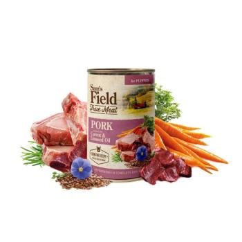 Sam's Field True Meat for Puppies kutyakonzerv - sertés répával és lenolajjal 400 g kép