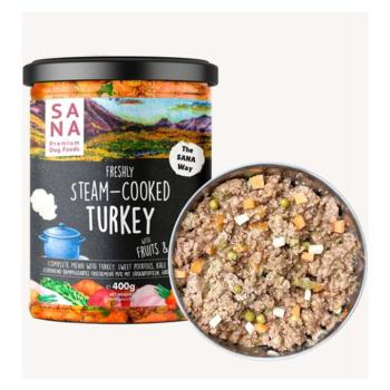 SANAdog Pulyka édesburgonyával, kelkáposztával és spenóttal 400g (üveges) kép
