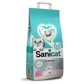 Sanicat Clumping White Rose illat 8 l/7 kg kép