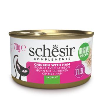 24x70g Schesir Complements csirke & sonka aszpikban nedves macskatáp kép