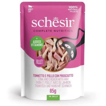 Schesir Jelly Adult tuna, chicken & ham 85 g kép