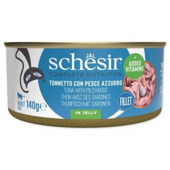 SCHESIR konzerv tonhal és szardínia zselében 140g kép