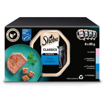 Sheba Classics nedves macskatáp halas válogatás 8 x 85 g kép