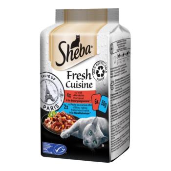 Sheba Fresh Cuisine Taste of Paris nedves macskaeledel - marha, fehérhúsú hal 6 x 50 g kép