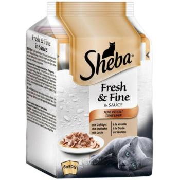 Sheba Fresh & Fine Mini fish & meat mix 6x50 g kép