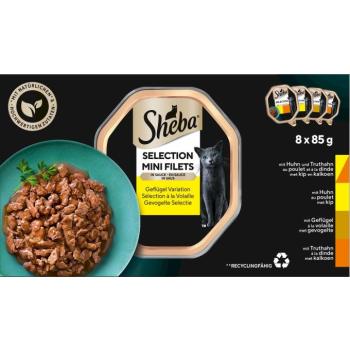 Sheba Selection Mini Filets nedves macskatáp szárnyas válogatás 8 x 85 g kép