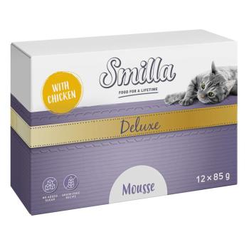 24x85g Smilla Deluxe Mousse csirke nedves macskatáp kép