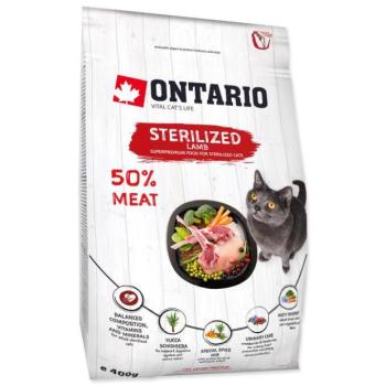 Takarmány Ontario Cat sterilizált bárány 0,4 kg