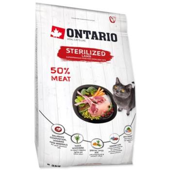 Takarmány Ontario Cat sterilizált bárány 2 kg kép