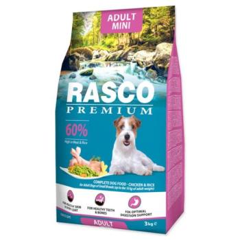 Takarmány Rasco Premium Adult Mini csirke rizzsel 3 kg kép