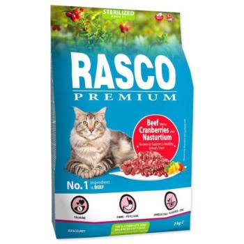 Takarmány Rasco Premium Sterilizált marhahús áfonyával és kapucinnal 2kg kép