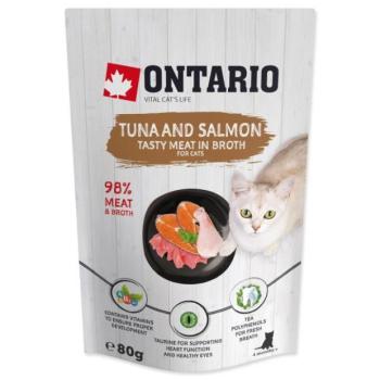 Tasak ontariói tonhal és lazac húslevesben 80 g kép