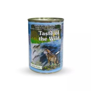 Taste of the Wild - Dog Rich in Salmon with Turkey Chunks in Gravy Konzerv 390 g kép