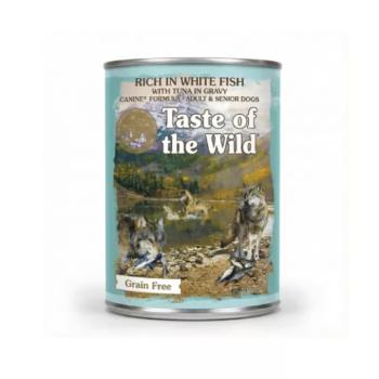 Taste of the Wild - Dog Rich in Whitefish with Tuna Chunks in Gravy Konzerv 390g kép