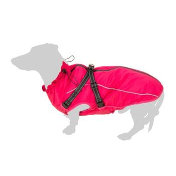 TIAKI Arkon kutyakabát hámmal, rózsaszín, kb. 60cm háthossz kép