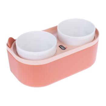 TIAKI dupla tál táptartóval macskáknak, kutyáknak, tálak: 2x420ml kép