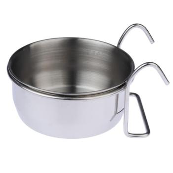 TIAKI felakasztható rozsdamentes acél etető- & itatótál kisállatoknak, madaraknak- 500 ml / Ø 12.2 cm kép