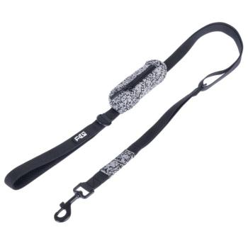 TIAKI fényvisszaverő póráz kutyapiszok zacskó tartóval - H 120 - 160 cm, Sz 20 mm, kutya kép