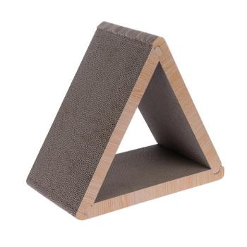 TIAKI háromszög kaparófa hullámkartonból, H45xSz22,5xM40,5cm, macskáknak kép
