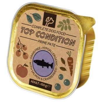 Top Condition alutálkás kutyaeledel lazac-áfonya 10x150g