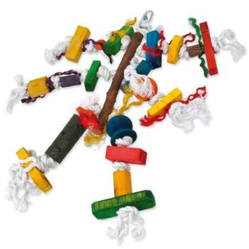 Toy Bird Jewel Fonott fa kötélen akasztva 10x40cm kép