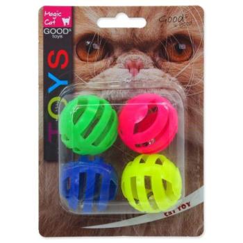 Toy Magic Cat golyós perforált műanyag hanggal 3,75 cm 4 db kép