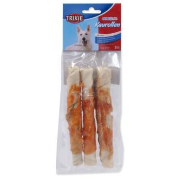 Trixie DentaFun csemege bivalybőr csirkehúsba csomagolva, tekercs 17cm 3db kép