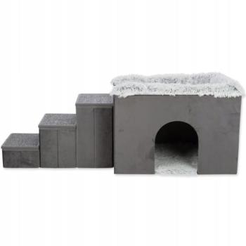 Trixie Harvey beltéri ház lépcsőkkel szürke 119×47×50cm kép
