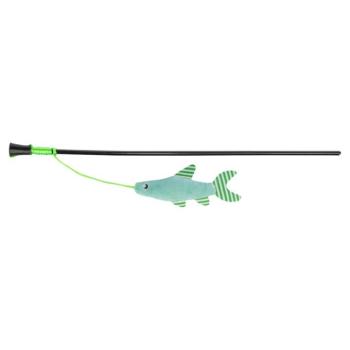 Trixie játékpálca macskajáték plüsshallal & macskamentával H 42 cm kép