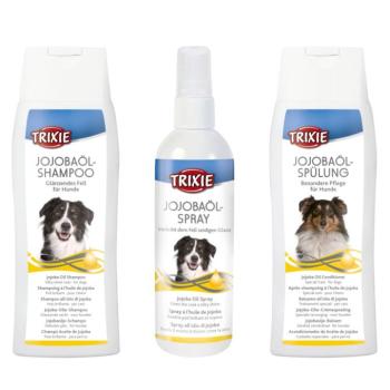 Trixie jojobaolaj ápoló termékek kutyáknak szettben: 250ml sampon+250ml kondicionáló+175ml spray kép
