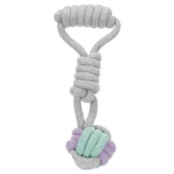 Trixie Junior csomózott labda kötéllel kiskutya játék, kb.23cm kép